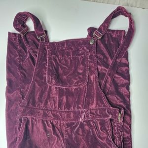 Velvet overalls wide leg coveralls